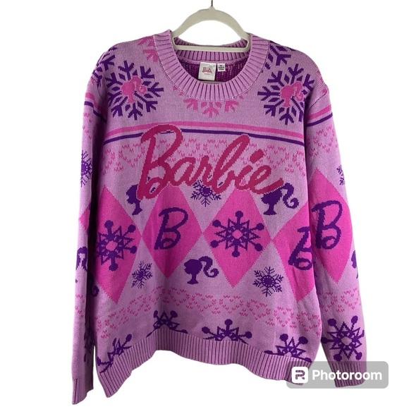 Barbie Sweaters - Barbie 2023 Mattel Mauve, Pink and Purple Sweater
